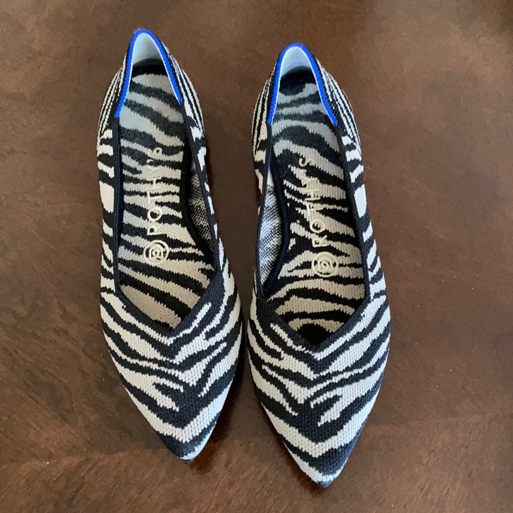The point black zebra Rothy’s